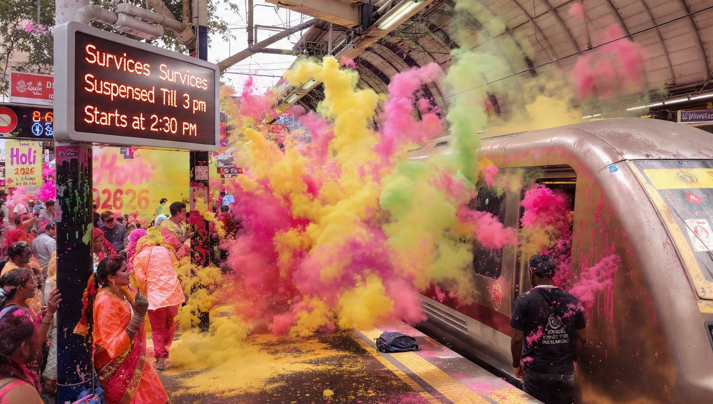 Pune Metro Suspended Till 3 PM + Delhi Metro Holi Late Start 2026